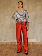 Load image into Gallery viewer, Quarzia luxury timeless Knot Pant- handcrafted from premium silk-Plain Red Clay-crafted and coloured by artisans in Bali