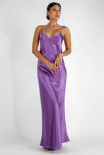 Load image into Gallery viewer, LIDO SILK LONG DRESS VIOLET-TULIP
