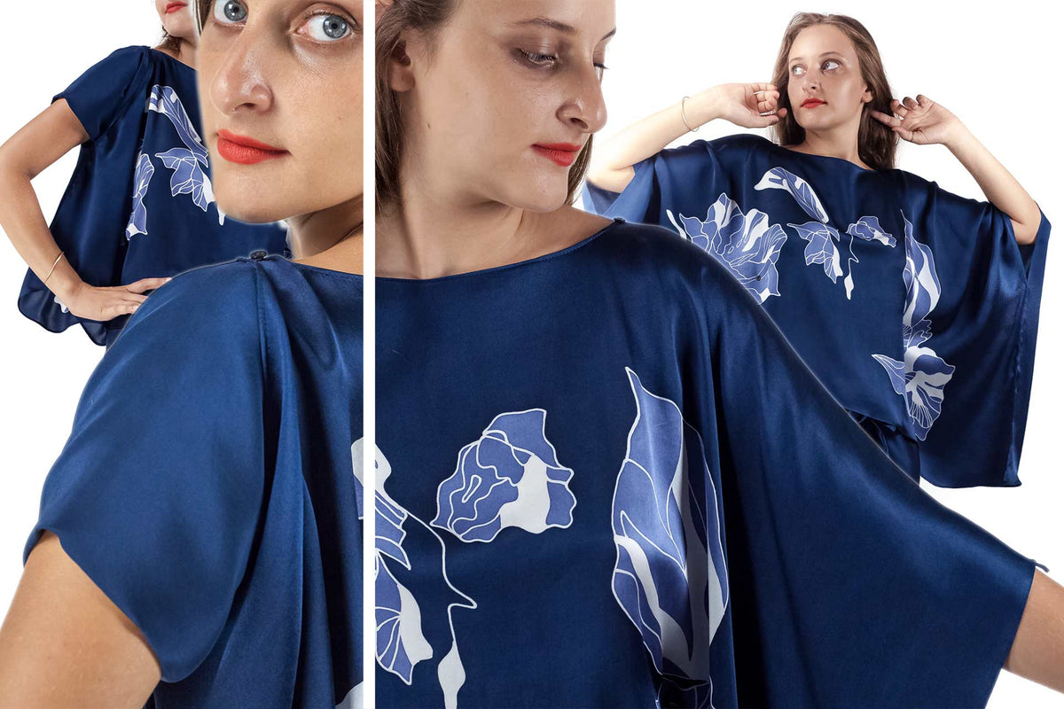 Elegant satin silk top