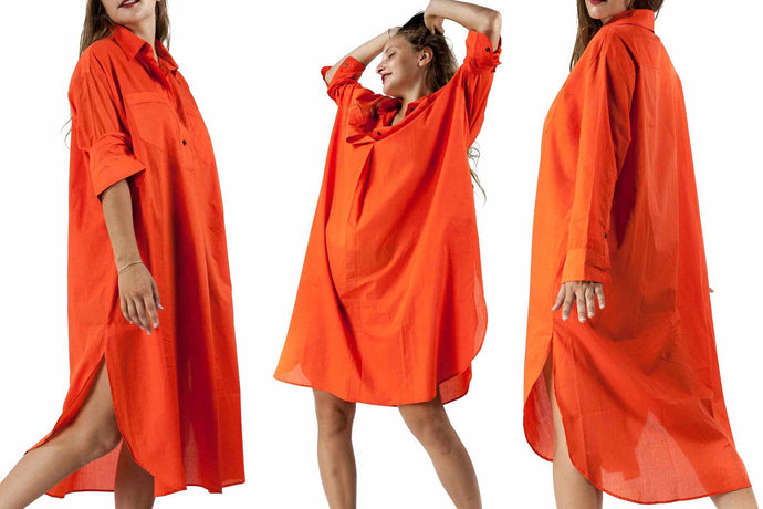 Orange MAXI POLO Dress