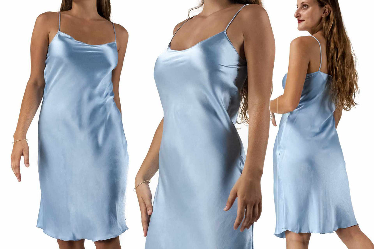 Undress this silk dress, it's easy!