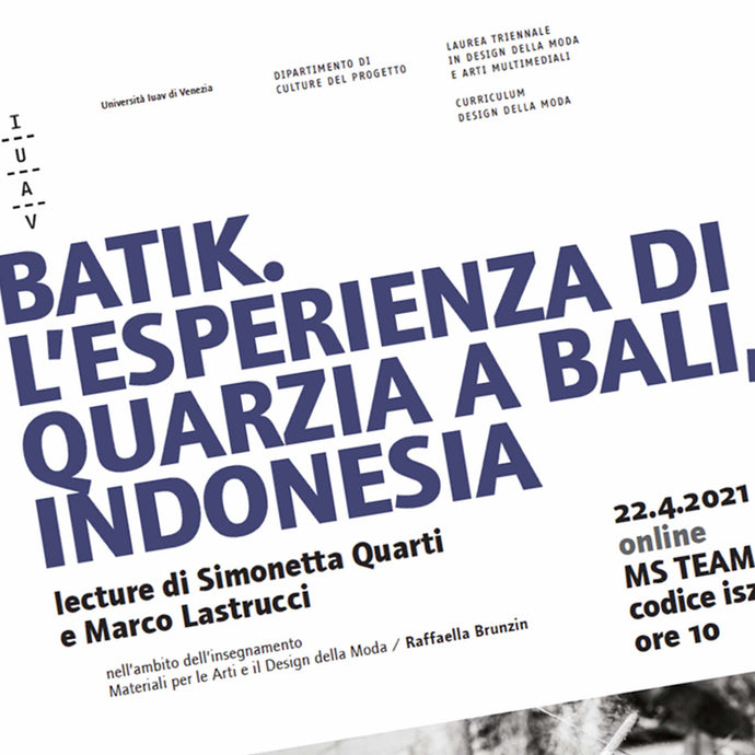 Batik lecture for Architecture University Venezia, Italy