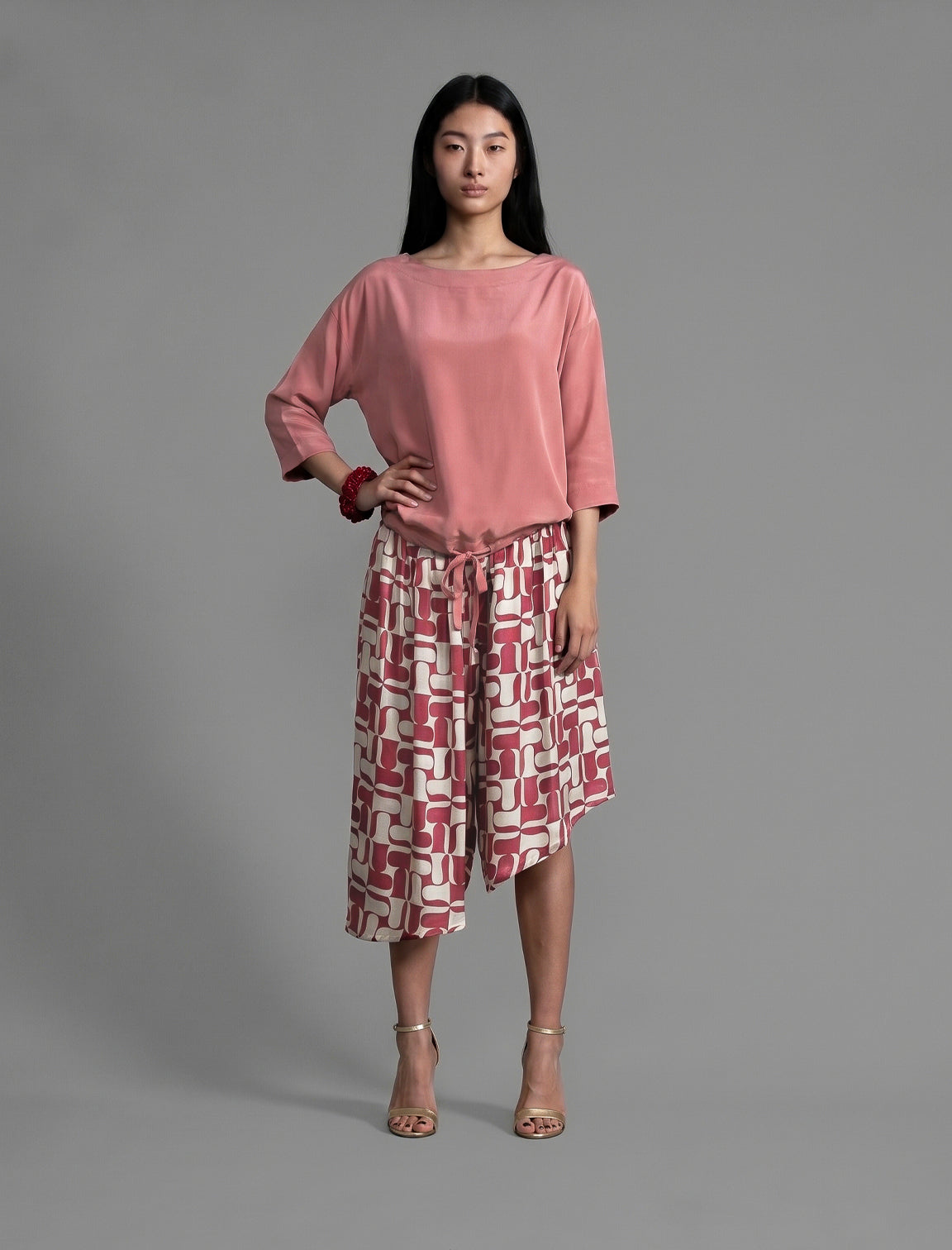 QUARZIA_ARTISAN_SILK_ALINE_SKIRT_LOST_GREY
