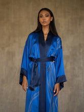 Load image into Gallery viewer, KINTSUGI SILK KIMONO Nautical blue
