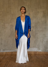 Load image into Gallery viewer, SILK OPEN KAFTAN Kubis Nautical blue
