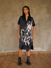 Load image into Gallery viewer, ROBI SILK DRESS Luvia Black &amp; White
