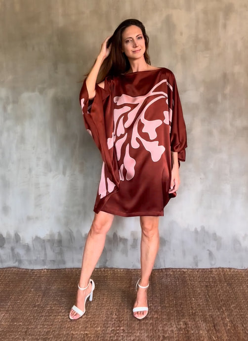 QUARZIA ARTISAN 100% SILK BATIK KAFTAN MADE IN BALI
