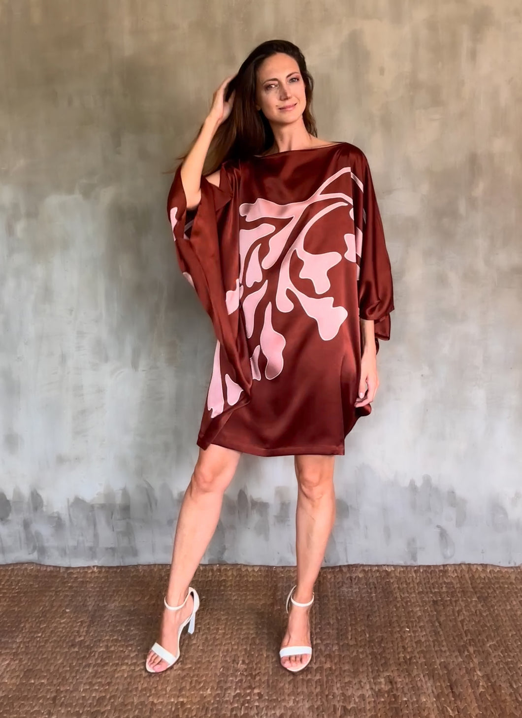 QUARZIA ARTISAN 100% SILK BATIK KAFTAN MADE IN BALI