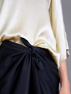 Knot Silk Pant Tiger Black
