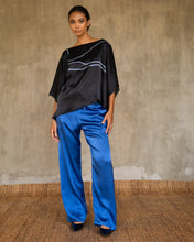 Load image into Gallery viewer, Quarzia luxury relaxed Ivana Pant-handmade from premium silk-Plain Nautical Blue-crafted by Balinese artisans
