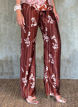 Load image into Gallery viewer, Quarzia Knot Pant-hand painted handcrafted silk batik-Lost Russet-made by artisans in Bali
