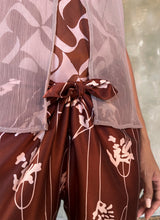 Load image into Gallery viewer, Quarzia Knot Pant-hand painted handcrafted silk batik-Lost Russet-made by artisans in Bali
