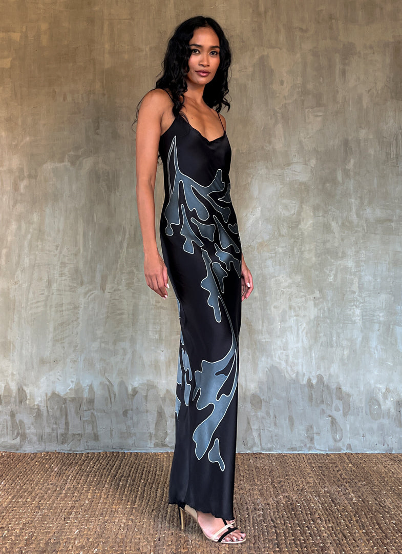 ARTISANAL HANDCRAFTED BATIK SILK LIDO DRESS