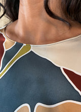 Load image into Gallery viewer, Detail of round neck of Bella dress Ginkgo 25
