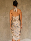 handcrafted batik resort wear silk sarong beige and grey made in Bali