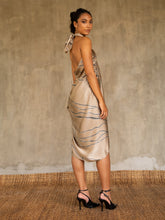 Load image into Gallery viewer, handcrafted-batik-resort-wear-silk-sarong-beige-and-grey
