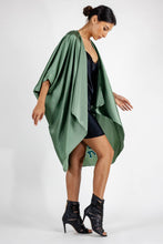 Load image into Gallery viewer, SILK OPEN KAFTAN TIGER Olive-Green &amp; Alpine Green
