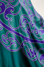 Load image into Gallery viewer, SILK SARONG ARAB ALPINE GREEN &amp; ULTRA-VIOLET

