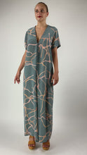 Load and play video in Gallery viewer, DORA SILK JUMPSUIT abstract arona-grey
