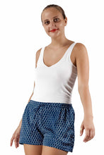 Load image into Gallery viewer, bali silk short pant rombo classic-blue
