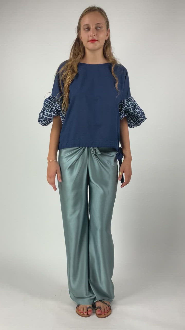 Smoke Grey Cotton Silk Trousers Design by Antar Agni Men at Pernia's Pop Up  Shop 2024