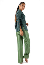 Load image into Gallery viewer, KNOT SILK PANT plain oil-green
