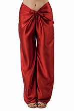 Load image into Gallery viewer, knot silk pant plain molten-lava
