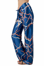 Load image into Gallery viewer, knot silk pant abstract classic-blue
