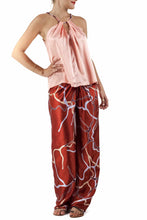 Load image into Gallery viewer, knot silk pant abstract molten-lava
