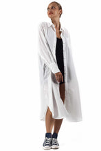 Load image into Gallery viewer, maxi shirt cotton dress plain white
